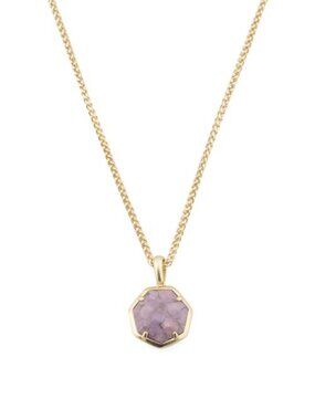 Kendra Scott Gold Necklace with Lilac Magnesite Pendant